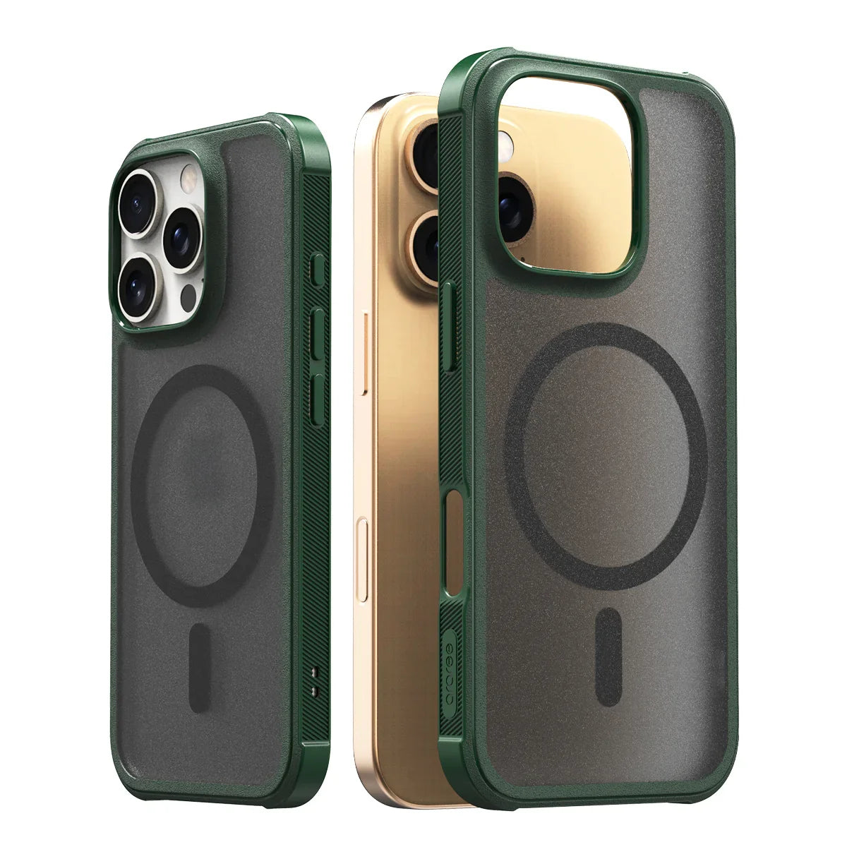 iPhone 16 Pro Araree Duple Armor Magsafe Cover - Green - Tashqila iPhone 16 Pro Araree Duple Armor Magsafe Cover - Green - Tashqila
